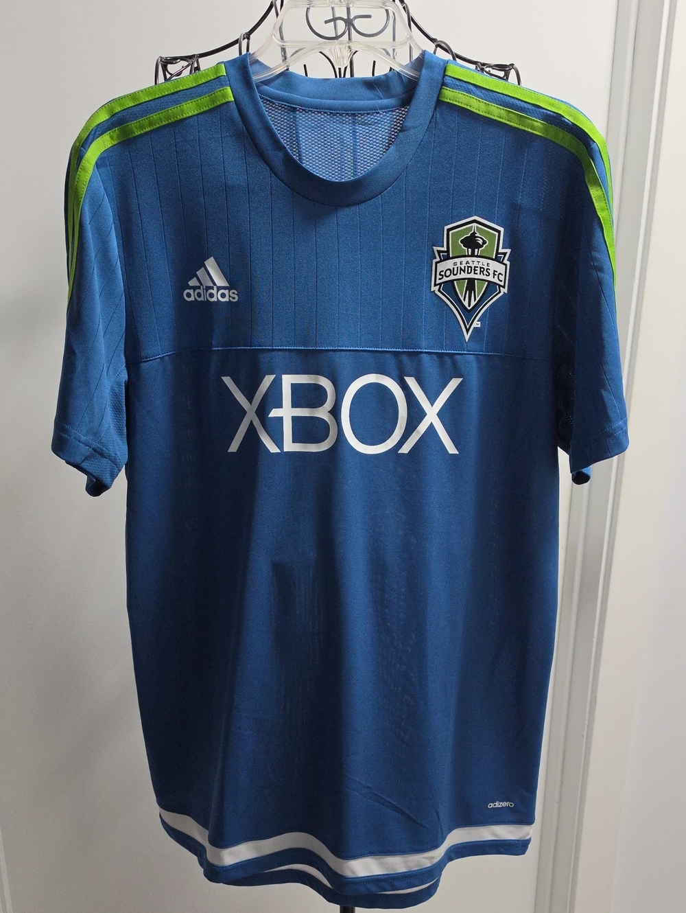 adidas Seattle Sounders Blue and Green Soccer Jersey